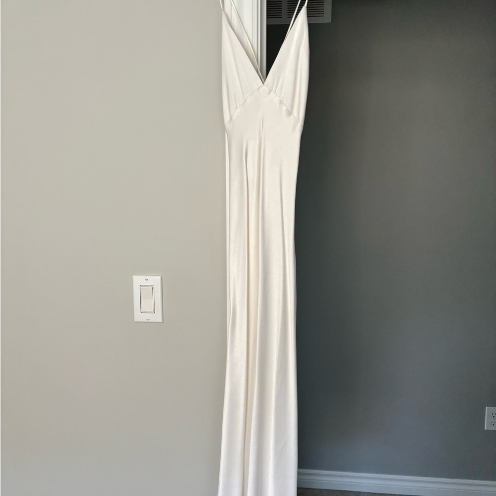 Park & Fifth Cream Midi Slip Dress